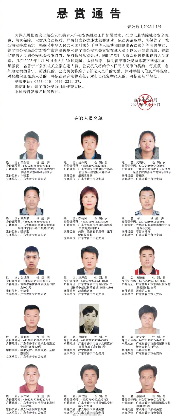 广东最新通缉犯名单揭秘，聚焦犯罪热点与警方追捕行动